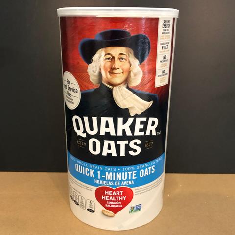 B - Quaker Quick Oats, 42 Oz Canister | VRQUOA | Viele & Sons ...