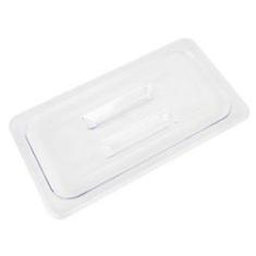Winco - Food Pan Solid Cover, 1/3 Size Clear PC Plastic