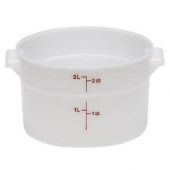 Cambro - Camwear Rounds Food Storage Container, 2 Quart Round Clear PC Plastic