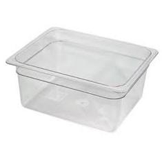 Winco - Food Pan, 1/2 Size Clear PC Plastic, 5.5&quot; Deep