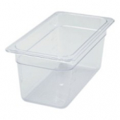 Winco - Food Pan, 1/3 Size Clear PC Plastic, 5.5&quot; Deep