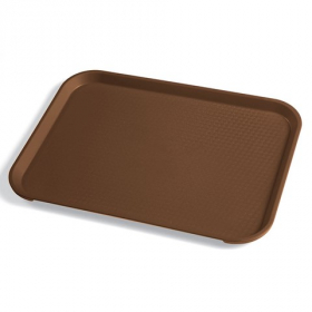 Cambro - Fast Food Tray, 12x16 Brown Plastic, 24 count