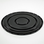 Cake Base, 10&quot; Flat Black Plastic