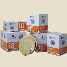 Cake Circle, 10&quot; Gold Scalloped