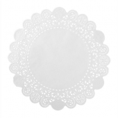 Lace Doilie, 10&quot; Round White, 10/500 count