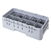 Cambro - Camrack Glass Rack with 10 Compartments and 1 Extender, Half Size, Soft Gray Plastic, each