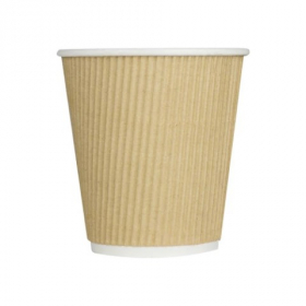 Karat - Hot Paper Cup, 10 oz Kraft Ripple, 500 count