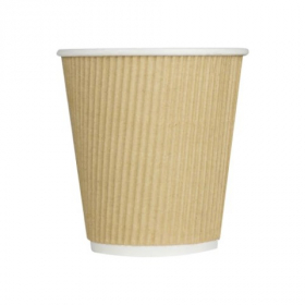 Karat - Hot Paper Cup, 10 oz Kraft Ripple, 500 count