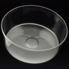 Deli Container, 10&quot; Round Clear Plastic, 128 oz Tub