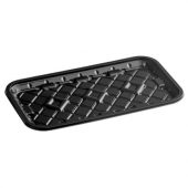 Meat Tray, 10.75x6 Black RPET, 300 count