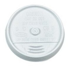 Dart - Lid, Sip-Thru (Coffee Style) for 10 oz Foam Cups, White Plastic