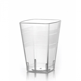 Fineline Settings - Wavetrends Tumbler, 10 oz Square Clear Plastic, 168 count