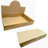 Corrugated Cater Box, Full Size Plain Kraft, 21.78x13.37x3.5, 25 count