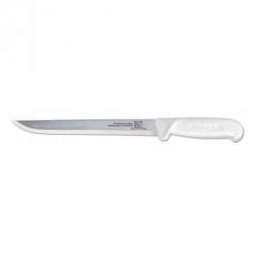 Omcan - Fillet Knife, 8&quot; Straight Blade with White Handle, each