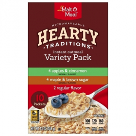 Post - Malt O Meal Instant Oatmeal, Hearty Variety, 120/13 oz