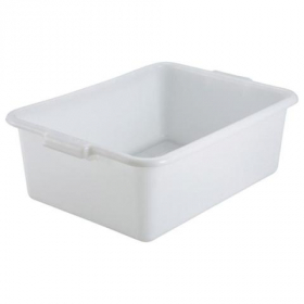 Winco - Dish Box, 21.5x15x7, White PP Plastic