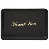 Winco - Tip Tray, 4.5x6.5 Black Plastic with Gold Imprinted &quot;Thank You&quot;