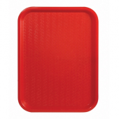 Winco - Fast Food Tray, 14x18 Red Plastic, each