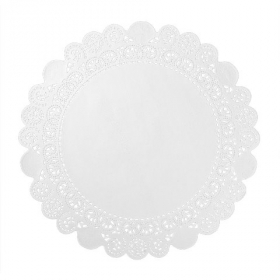 Lace Doilie, 12&quot; Round White, 8/250 count