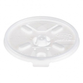Dart - Lid, Lift Tab/Straw Slot for 12 oz Cups, White Plastic, 1000 count