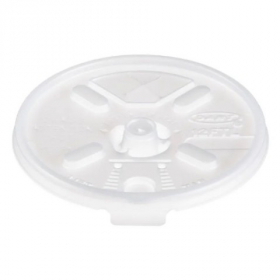 Dart - Lid, Lift Tab/Straw Slot for 12 oz Cups, White Plastic, 1000 count
