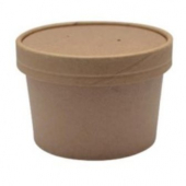 Food Container/Lid Combo, 12 oz Kraft Paper, 250 count