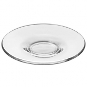 Libbey - Ischia Espresso Saucer/Piattino, 4.625&quot; Clear Glass