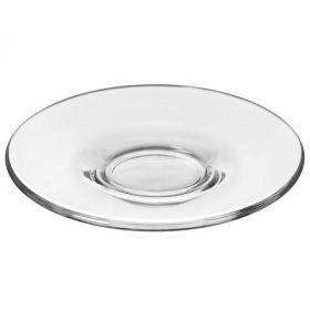 Libbey - Ischia Espresso Saucer/Piattino, 4.625&quot; Clear Glass