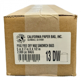 Dry Wax Bag, #13, White, 5x2x4.5