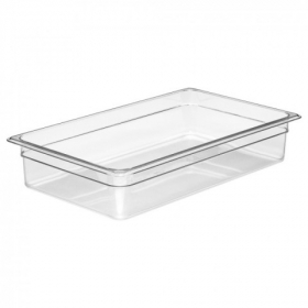 Cambro - Camwear Food Pan, 13.7 Quart (Full Size), 20.875x12.75x4 Clear Plastic