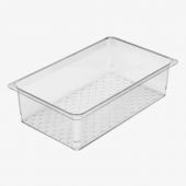 Cambro - Camwear Colander Food Pan, Full Size, 12.75x5x20.875 Clear, each