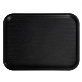 Winco - Fast Food Tray, 12x16 Black Plastic, each