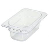 Winco - Food Pan, 1/9 Size Clear PC Plastic, 2.5&quot; Deep