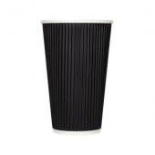 Karat - Hot Paper Cup, 16 oz Black Ripple, 500 count