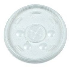Dart - Cold Cup Lid with Straw Slot, Fits 16 oz Cups, Translucent Plastic, 1000 count