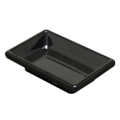 Sauce Dish, 2 oz Black Melamine, 3.75x2.5 Rectangular, 12 count