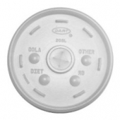 Dart - Cold Cup Lid with Straw Slot, Fits 20 oz Cups, Translucent Plastic, 1000 count