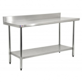 Omcan - Work Table, 24x36x38 Stainless Steel includes 4&quot; Backsplash, each