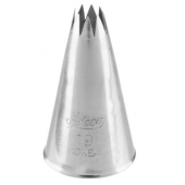 Cake Decorating/Pastry Piping Tip, #6 (826) Star Stainless Steel