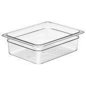 Cambro - Camwear Food Pan, 6.3 Quart (1/2 Size), 12.75x10.4375x4 Clear Plastic, each