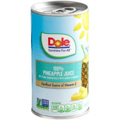 Dole - Pineapple Juice, 100%, 24/6 oz