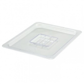 Winco - Food Pan Solid Cover, 1/2 Size Clear PC Plastic