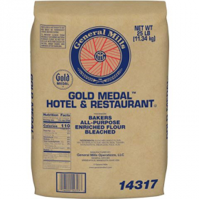 General Mills - Gold Medal Hotel &amp; Restaurant Bakers All-Purpose Bleached Flour, 2/25 Lb