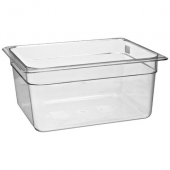 Cambro - Camwear Food Pan, 9.4 Quart (1/2 Size), 12.75x10.4375x6 Clear Plastic, each