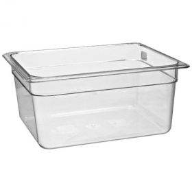 Cambro - Camwear Food Pan, 9.4 Quart (1/2 Size), 12.75x10.4375x6 Clear Plastic, each
