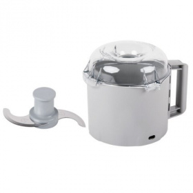 Robot Coupe - R2 Cutter Bowl Kit, 3 Qt/3Ltr Gray PC Plastic Bowl, Clear Lid and smooth "S" Blade, ea