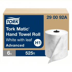 Tork - Tork Matic Hand Towel Roll, 2-Ply White with Leaf Design, 6x525'