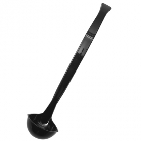 Fineline Settings - Platter Pleasers Serving Ladle, 2 oz Black Plastic, 48 count