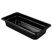 Cambro - Camwear Food Pan, 2.5 Quart (1/3 Size), 6.9375x12.75x2.5 Black Plastic, each