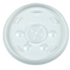 Dart - Cold Cup Lid with Straw Slot, Fits 32 oz Cups, Translucent Plastic, 1000 count